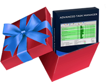 gift box containing advanced task manager box
