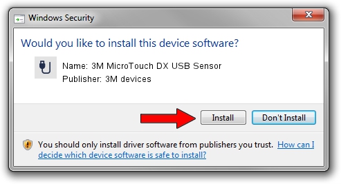 3M devices 3M MicroTouch DX USB Sensor driver installation 2100724