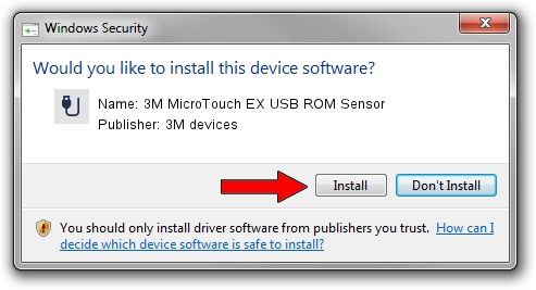 3M devices 3M MicroTouch EX USB ROM Sensor setup file 2101169
