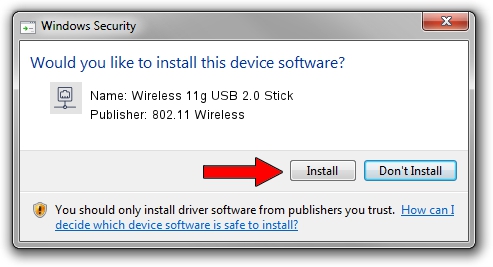 802.11 Wireless Wireless 11g USB 2.0 Stick driver installation 1346615