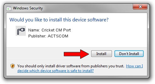 ACTSCOM Cricket CM Port setup file 1588677