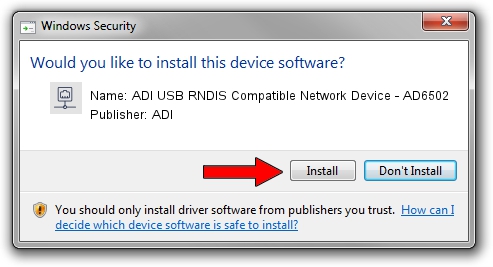 ADI ADI USB RNDIS Compatible Network Device - AD6502 driver download 1756762