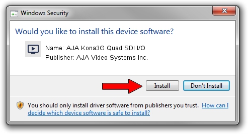 AJA Video Systems Inc. AJA Kona3G Quad SDI I/O driver installation 112041