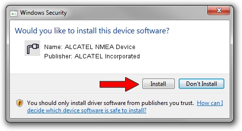 ALCATEL Incorporated ALCATEL NMEA Device driver installation 1678878