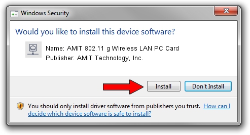 AMIT Technology, Inc. AMIT 802.11 g Wireless LAN PC Card setup file 1303182