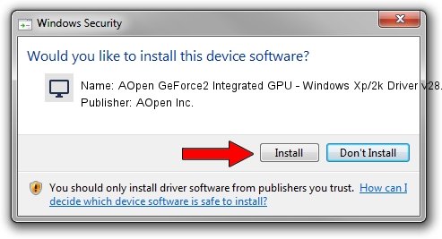AOpen Inc. AOpen GeForce2 Integrated GPU - Windows Xp/2k Driver v28.32 setup file 1436784