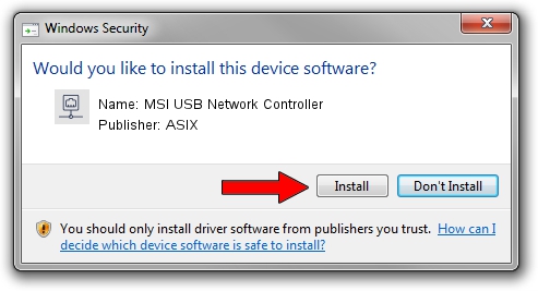 ASIX MSI USB Network Controller driver installation 1414712
