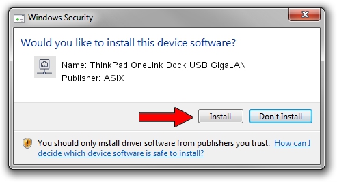 ASIX ThinkPad OneLink Dock USB GigaLAN driver installation 1406054