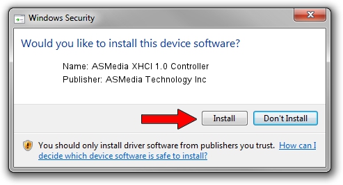 ASMedia Technology Inc ASMedia XHCI 1.0 Controller driver installation 1921492
