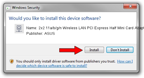 ASUS 2x2 11a/b/g/n Wireless LAN PCI Express Half Mini Card Adapter driver download 2524328