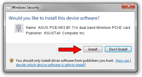 ASUSTeK Computer Inc. ASUS PCE-N53 B1 11n dual band Wireless PCI-E card driver download 1802249