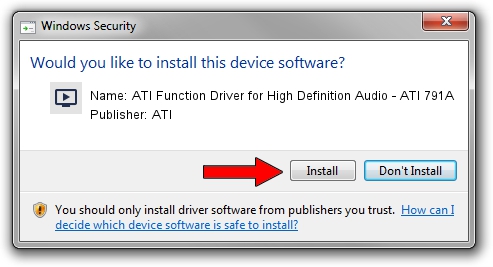 ATI ATI Function Driver for High Definition Audio - ATI 791A driver installation 930332