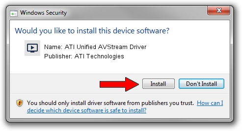 ATI Technologies ATI Unified AVStream Driver driver installation 1216115