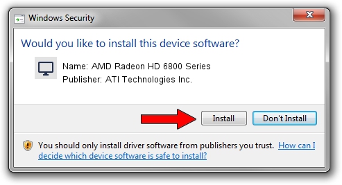 ATI Technologies Inc. AMD Radeon HD 6800 Series driver installation 1523232