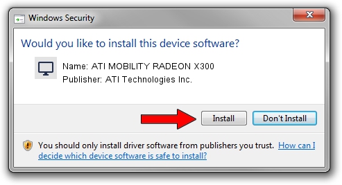 ATI Technologies Inc. ATI MOBILITY RADEON X300 driver download 1619332