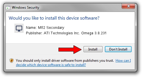 ATI Technologies Inc. Omega 3.8.231 M52 Secondary driver download 1162134