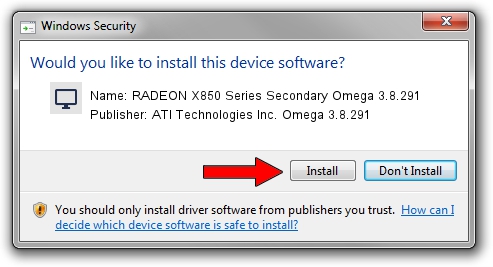 ATI Technologies Inc. Omega 3.8.291 RADEON X850 Series Secondary Omega 3.8.291 driver download 1462911