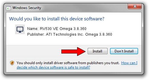 ATI Technologies Inc. Omega 3.8.360 RV530 VE Omega 3.8.360 driver download 1261056