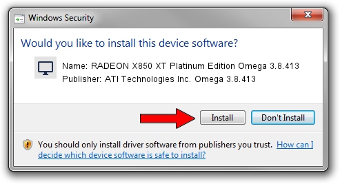 ATI Technologies Inc. Omega 3.8.413 RADEON X850 XT Platinum Edition Omega 3.8.413 setup file 1075309