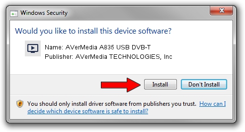 AVerMedia TECHNOLOGIES, Inc AVerMedia A835 USB DVB-T driver download 1341140