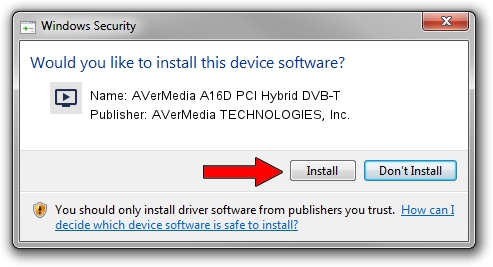AVerMedia TECHNOLOGIES, Inc. AVerMedia A16D PCI Hybrid DVB-T driver download 1287999
