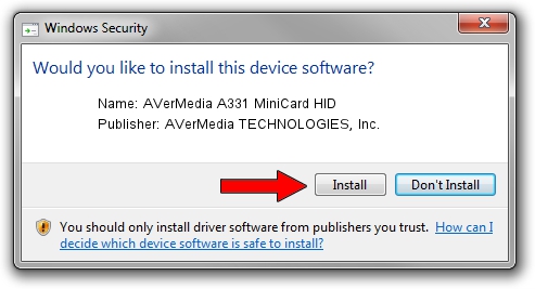 AVerMedia TECHNOLOGIES, Inc. AVerMedia A331 MiniCard HID setup file 2333875