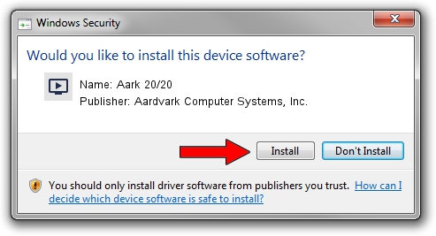 Aardvark Computer Systems, Inc. Aark 20/20 setup file 1263681