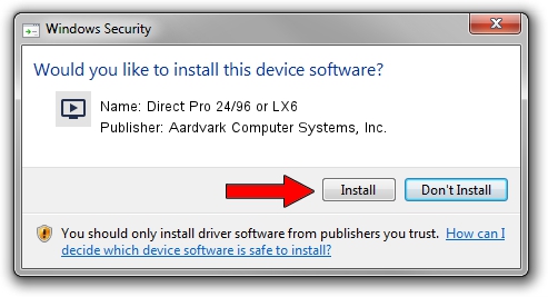 Aardvark Computer Systems, Inc. Direct Pro 24/96 or LX6 driver download 1421820