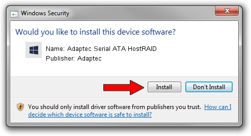 Adaptec Adaptec Serial ATA HostRAID driver installation 1925660