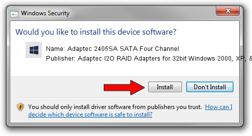 Adaptec I2O RAID Adapters for 32bit Windows 2000, XP, & 2003 Adaptec 2405SA SATA Four Channel setup file 1387427
