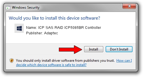 Adaptec ICP SAS RAID ICP5085BR Controller setup file 1232191