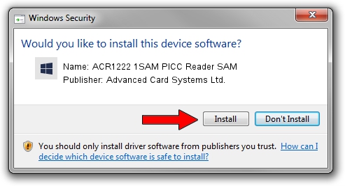 Advanced Card Systems Ltd. ACR1222 1SAM PICC Reader SAM driver installation 423771