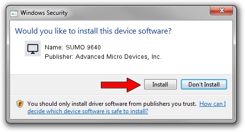 Advanced Micro Devices, Inc. SUMO 9640 driver installation 1354684