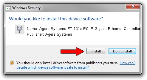 Agere Systems Agere Systems ET-131x PCI-E Gigabit Ethernet Controller setup file 1416683