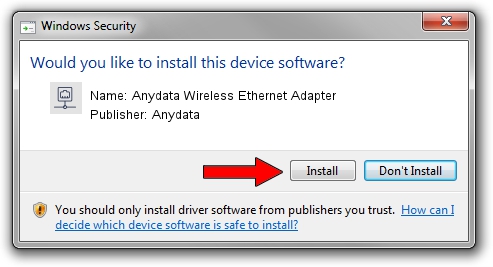 Anydata Anydata Wireless Ethernet Adapter setup file 1289988