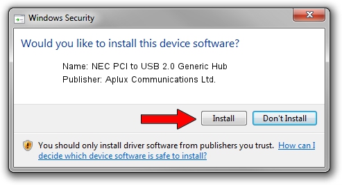 Aplux Communications Ltd. NEC PCI to USB 2.0 Generic Hub setup file 1287929