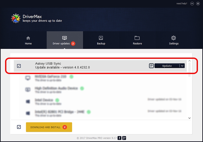 Askey Askey USB Sync driver update 1089890 using DriverMax