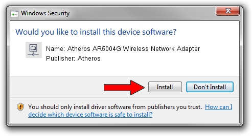 Atheros Atheros AR5004G Wireless Network Adapter driver installation 1769960