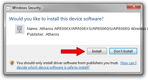Atheros Atheros AR5006X/AR5006XS/AR5006GS/AR5006G Wireless Network Adapter driver download 1705228