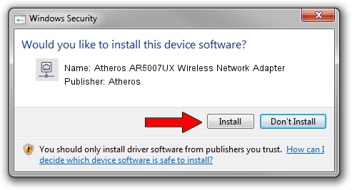 Atheros Atheros AR5007UX Wireless Network Adapter driver installation 1412119