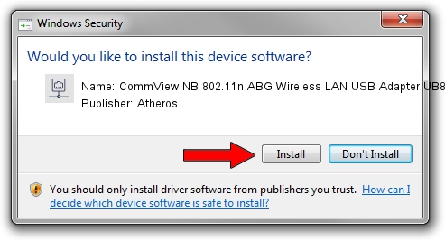 Atheros CommView NB 802.11n ABG Wireless LAN USB Adapter UB82 setup file 2024610