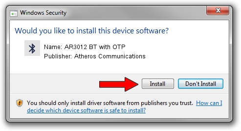 Atheros Communications AR3012 BT with OTP driver installation 1089494