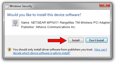 Atheros Communications Inc. NETGEAR WPN311 RangeMax TM Wireless PCI Adapter driver download 1145853
