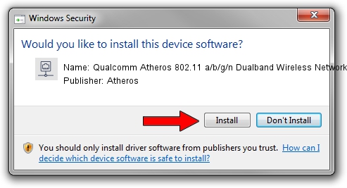 Atheros Qualcomm Atheros 802.11 a/b/g/n Dualband Wireless Network Module driver installation 1874092