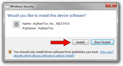 AuthenTec AuthenTec Inc. AES1610 driver installation 1153292