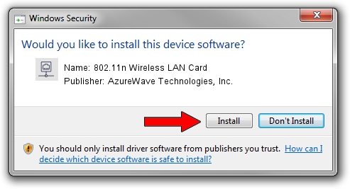 AzureWave Technologies, Inc. 802.11n Wireless LAN Card setup file 2004365
