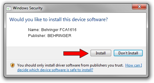 BEHRINGER Behringer FCA1616 setup file 621662