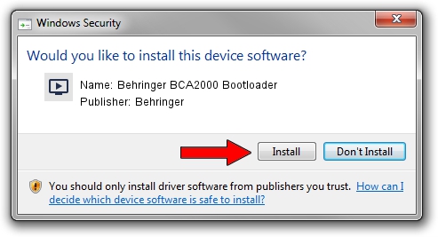 Behringer Behringer BCA2000 Bootloader setup file 1919642