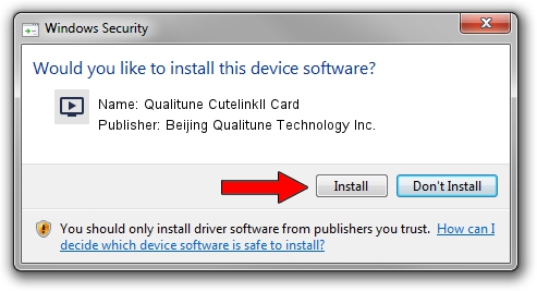 Beijing Qualitune Technology Inc. Qualitune CutelinkII Card driver installation 4716959
