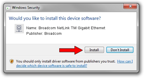 Broadcom Broadcom NetLink TM Gigabit Ethernet driver installation 1934266